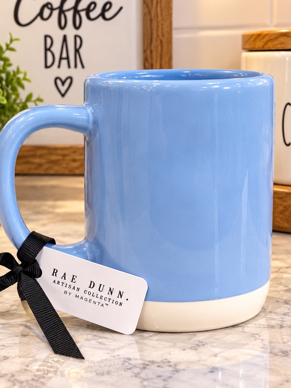Rae Dunn Blue 'Take Care of Yourself' Ceramic Mug - Picture 2 of 4
